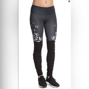 Alo Yoga Goddess Colorblock Ribbed Sport Leggings Butterfly Black Tights Small